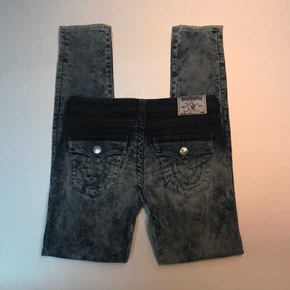 True Religion Women's Skinny Jeans Winter Haze Ombre Acid Wash Low Rise 27 - Picture 4 of 11
